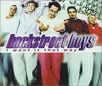 Обложка сингла «I want it that way» (Backstreet Boys, 1999)