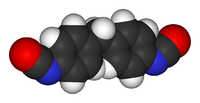 Метилендифенилдиизоцианат: вид молекулы