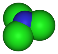 Трихлорид азота: вид молекулы