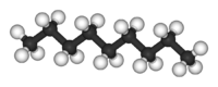 Нонан: вид молекулы