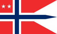 Rank Flag of a Rear Admiral of the Royal Norwegian Navy.svg