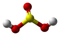 Сернистая кислота: вид молекулы