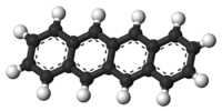 Тетрацен: вид молекулы