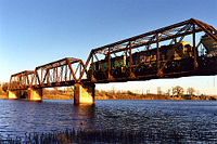 Железнодорожный мост на реке Бразос
