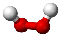 Пероксид водорода: вид молекулы
