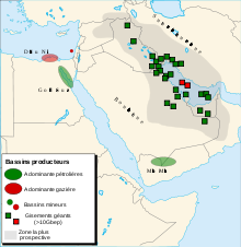 Petroleum regions - Middle East map-fr.svg