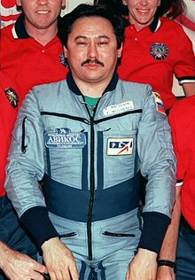 Талгат Мусабаев на борту орбитальной станции «Мир»