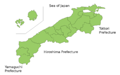 Карта префектуры Симанэ