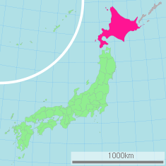 Расположение префектуры Хоккайдо