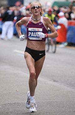 Пола Рэдклифф на Нью-Йоркском марафоне (2008 год)