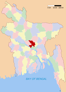 Дакка на карте