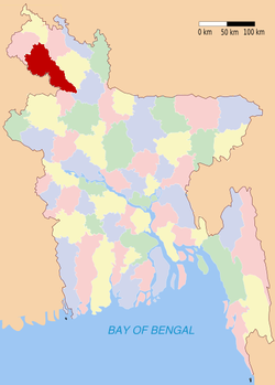 Динаджпур на карте