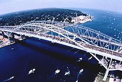 Мост Blue Water Bridge над рекой Сент-Клэр