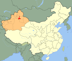 Урумчи на карте КНР