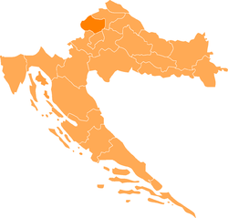 Крапинско-Загорская жупания на карте