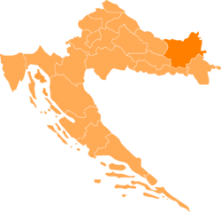 Осиецко-Бараньская жупания на карте