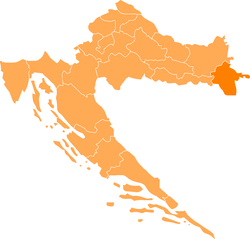 Вуковарско-Сремская жупания на карте