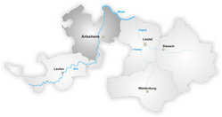 Арлесхайм (округ) на карте
