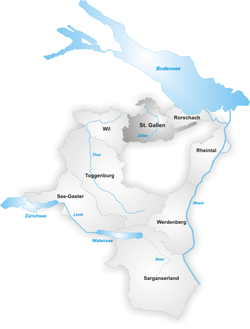 Санкт-Галлен (избирательный округ) на карте