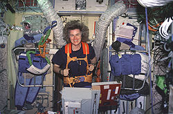 Lucid on Treadmill in Russian Mir Space Station - GPN-2000-001034.jpg