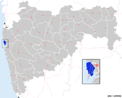 Пригородный округ Мумбаи на карте