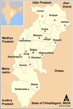 Джашпур на карте