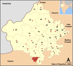 Дунгарпур на карте