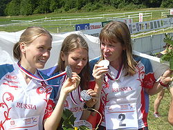 Russia Relay silver medal WOC 2008 -3.JPG