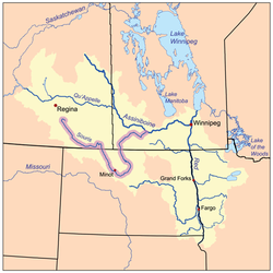 Бассейн рек Ассинибойн и Сурис.