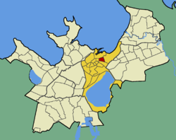 Рауа на карте города и района