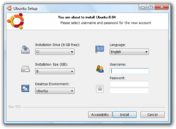 Скриншот Wubi, запущенного в Windows Vista