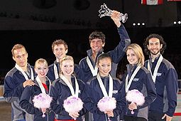 Team USA 2009 ISU World Team Trophy in Figure Skating podium.jpg