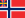 Флаг Норвегии со значком унии