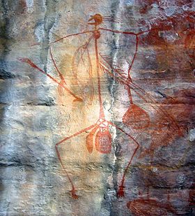 Рисунок на скале в стиле «Мими», Национальный парк Какаду, Австралия