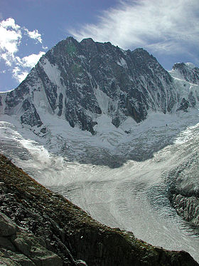 Северная стена Гранд-Жорас и ледник Лешо
