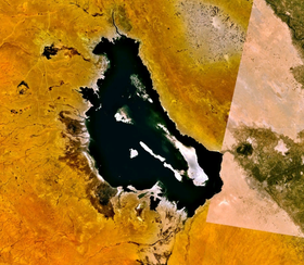Озеро Эль-Мильх. Спутниковый снимок 2010 года.