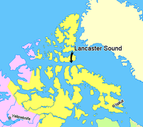 Map indicating Lancaster Sound, Nunavut, Canada.png