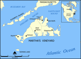 Карта острова Мартас-Винъярд
