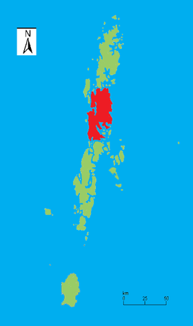 Карта острова Средний Андаман