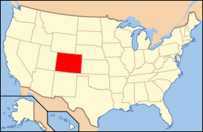 Штат Колорадо на карте США
