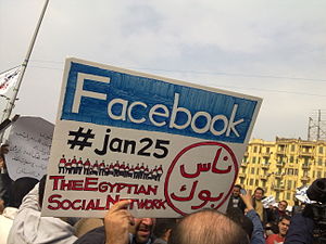 2011 Egyptian protests Facebook & jan25 card.jpg