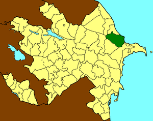 Хызинский район на карте