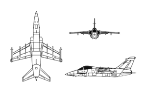 Orthographically projected diagram of the AMX.