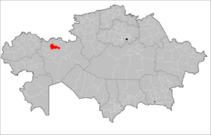 Алгинский район на карте