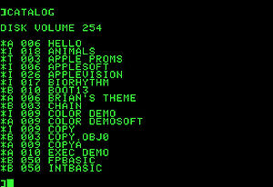 Скриншот Apple DOS 3.0