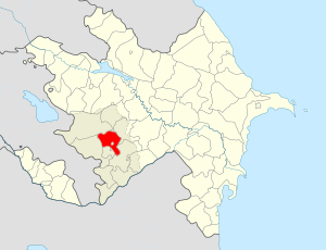 Ходжалинский район на карте