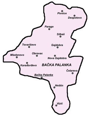 Бачка-Паланка, карта