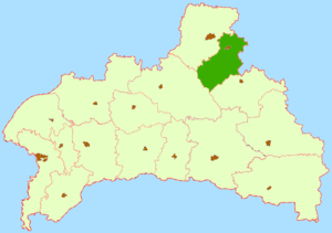 Ляховичский район на карте