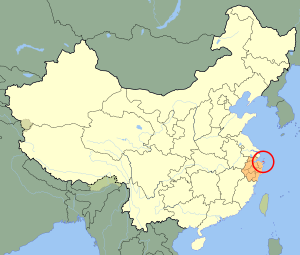 Чжоушань на карте
