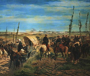 Итальянский лагерь в битве при Мадженте.